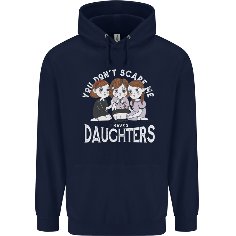 You Cant Scare Me I Have Daughters Mothers Day Mens 80% Cotton Hoodie Navy Blue