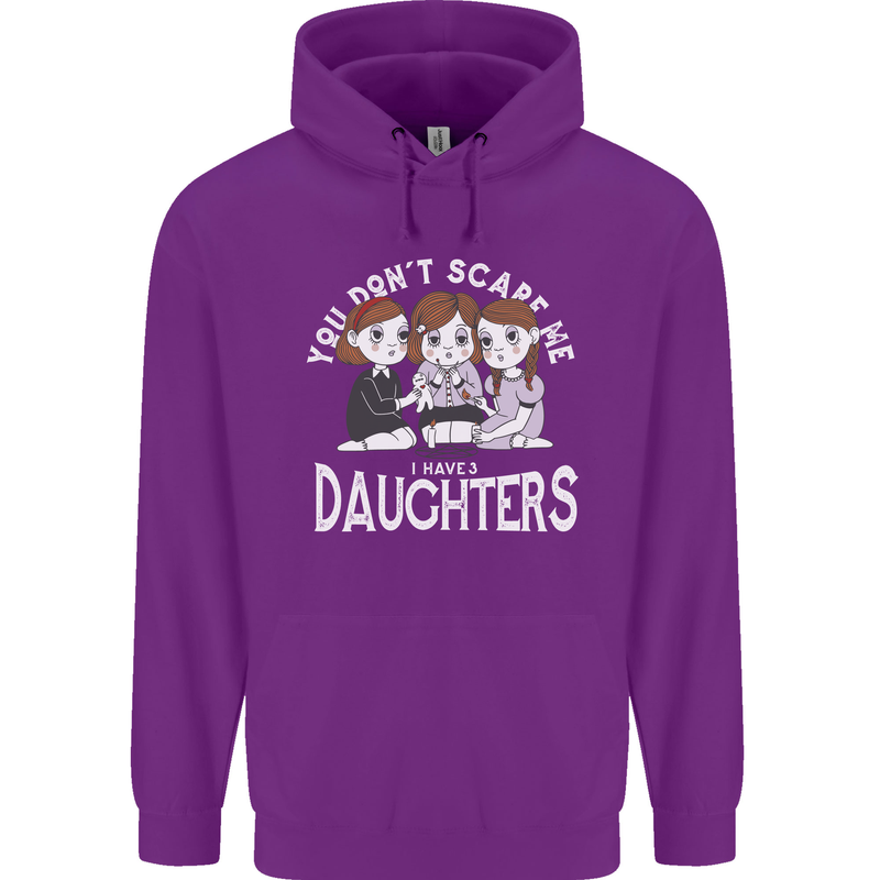 You Cant Scare Me I Have Daughters Mothers Day Mens 80% Cotton Hoodie Purple