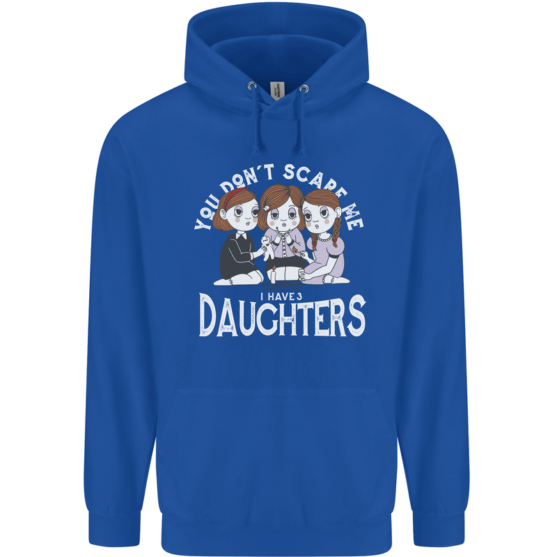 You Cant Scare Me I Have Daughters Mothers Day Mens 80% Cotton Hoodie Royal Blue