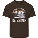 You Cant Scare Me I Have Daughters Mothers Day Mens Cotton T-Shirt Tee Top Dark Chocolate