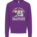 You Cant Scare Me I Have Daughters Mothers Day Mens Sweatshirt Jumper Purple