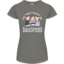 You Cant Scare Me I Have Daughters Mothers Day Womens Petite Cut T-Shirt Charcoal