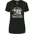 You Cant Scare Me I Have Daughters Mothers Day Womens Wider Cut T-Shirt Black