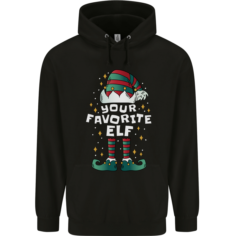 Your Favourite Elf Funny Christmas Xmas Childrens Kids Hoodie Black