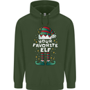 Your Favourite Elf Funny Christmas Xmas Childrens Kids Hoodie Forest Green