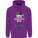 Your Favourite Elf Funny Christmas Xmas Childrens Kids Hoodie Purple