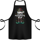 Your Favourite Elf Funny Christmas Xmas Cotton Apron 100% Organic Black