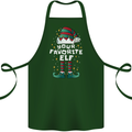 Your Favourite Elf Funny Christmas Xmas Cotton Apron 100% Organic Forest Green
