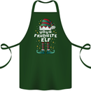 Your Favourite Elf Funny Christmas Xmas Cotton Apron 100% Organic Forest Green