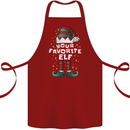 Your Favourite Elf Funny Christmas Xmas Cotton Apron 100% Organic Maroon