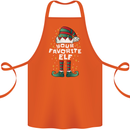 Your Favourite Elf Funny Christmas Xmas Cotton Apron 100% Organic Orange