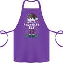Your Favourite Elf Funny Christmas Xmas Cotton Apron 100% Organic Purple