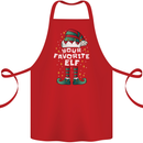 Your Favourite Elf Funny Christmas Xmas Cotton Apron 100% Organic Red