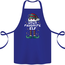Your Favourite Elf Funny Christmas Xmas Cotton Apron 100% Organic Royal Blue