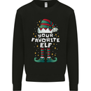 Your Favourite Elf Funny Christmas Xmas Kids Sweatshirt Jumper Black
