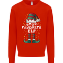 Your Favourite Elf Funny Christmas Xmas Kids Sweatshirt Jumper Bright Red