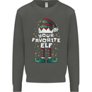 Your Favourite Elf Funny Christmas Xmas Kids Sweatshirt Jumper Storm Grey