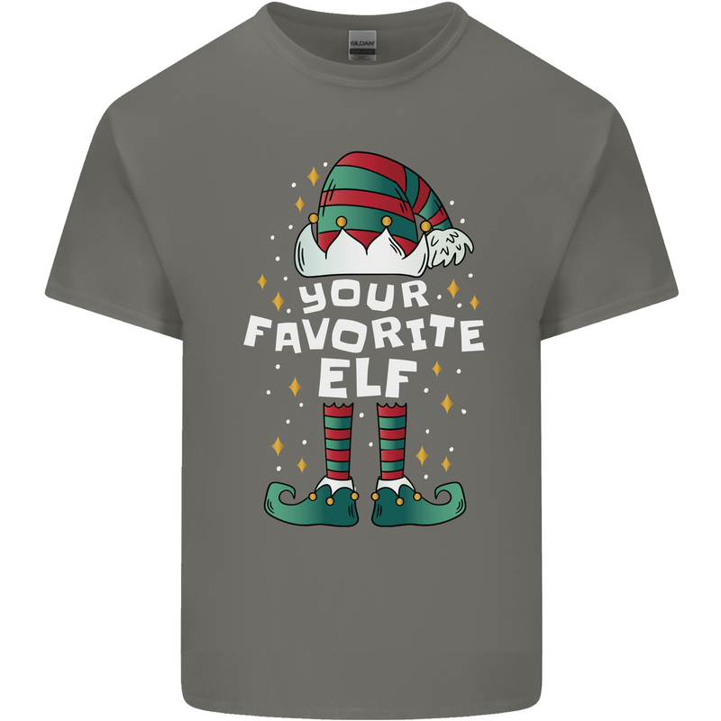 Your Favourite Elf Funny Christmas Xmas Mens Cotton T-Shirt Tee Top Charcoal