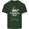 Your Favourite Elf Funny Christmas Xmas Mens Cotton T-Shirt Tee Top Forest Green