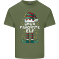 Your Favourite Elf Funny Christmas Xmas Mens Cotton T-Shirt Tee Top Military Green