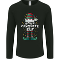 Your Favourite Elf Funny Christmas Xmas Mens Long Sleeve T-Shirt Black