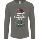 Your Favourite Elf Funny Christmas Xmas Mens Long Sleeve T-Shirt Charcoal