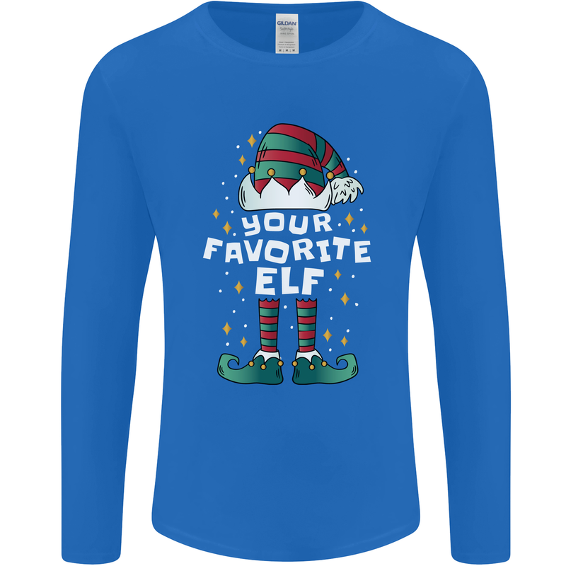 Your Favourite Elf Funny Christmas Xmas Mens Long Sleeve T-Shirt Royal Blue