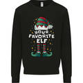 Your Favourite Elf Funny Christmas Xmas Mens Sweatshirt Jumper Black