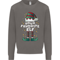 Your Favourite Elf Funny Christmas Xmas Mens Sweatshirt Jumper Charcoal