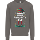 Your Favourite Elf Funny Christmas Xmas Mens Sweatshirt Jumper Charcoal