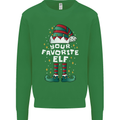 Your Favourite Elf Funny Christmas Xmas Mens Sweatshirt Jumper Irish Green