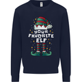 Your Favourite Elf Funny Christmas Xmas Mens Sweatshirt Jumper Navy Blue
