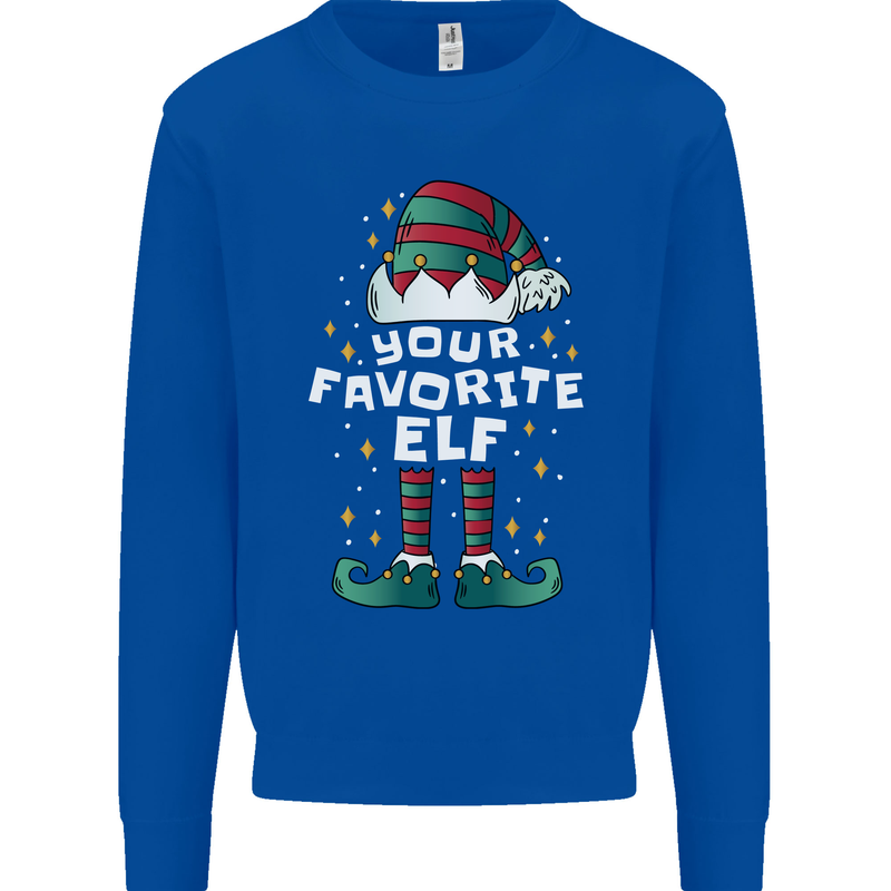 Your Favourite Elf Funny Christmas Xmas Mens Sweatshirt Jumper Royal Blue