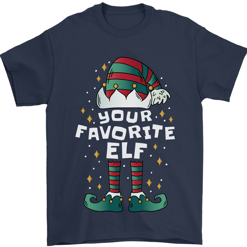 Your Favourite Elf Funny Christmas Xmas Mens T-Shirt 100% Cotton Navy Blue