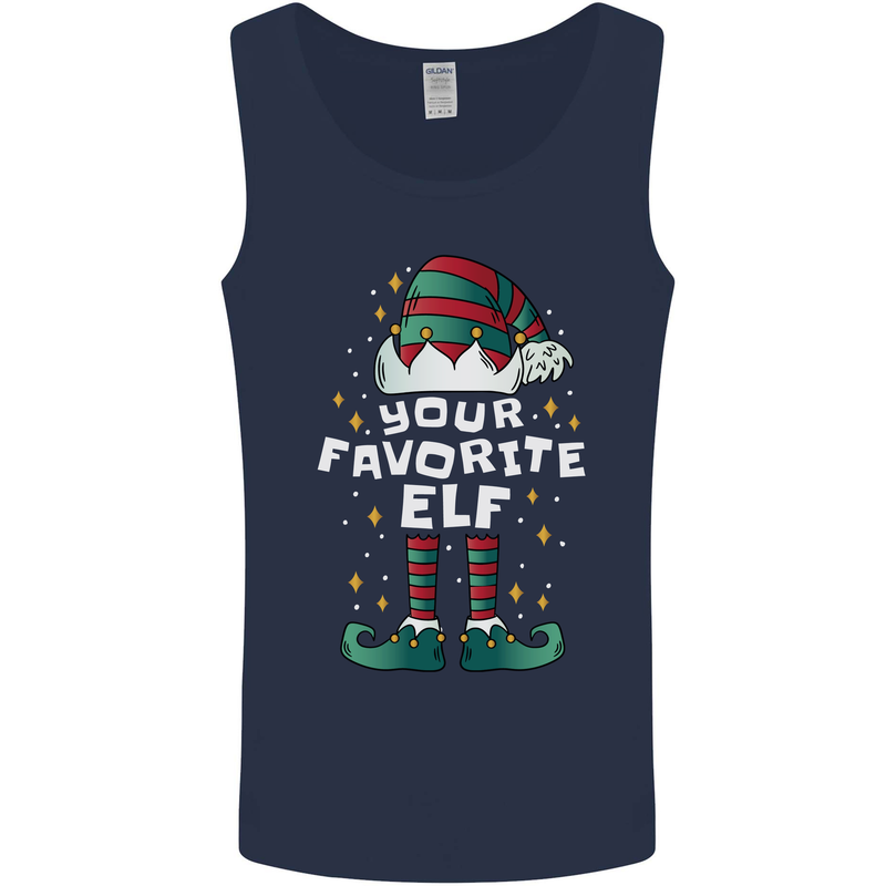 Your Favourite Elf Funny Christmas Xmas Mens Vest Tank Top Navy Blue
