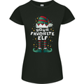 Your Favourite Elf Funny Christmas Xmas Womens Petite Cut T-Shirt Black