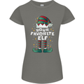 Your Favourite Elf Funny Christmas Xmas Womens Petite Cut T-Shirt Charcoal