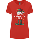 Your Favourite Elf Funny Christmas Xmas Womens Wider Cut T-Shirt Red