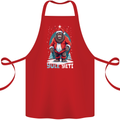 Yule Yeti Funny Christmas Bigfoot Sasquatch Xmas Cotton Apron 100% Organic Red