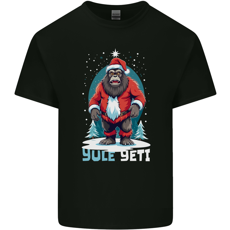 Yule Yeti Funny Christmas Bigfoot Sasquatch Xmas Kids T-Shirt Childrens Black