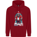 Yule Yeti Funny Christmas Bigfoot Sasquatch Xmas Mens 80% Cotton Hoodie Red