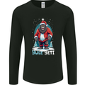 Yule Yeti Funny Christmas Bigfoot Sasquatch Xmas Mens Long Sleeve T-Shirt Black