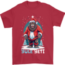 Yule Yeti Funny Christmas Bigfoot Sasquatch Xmas Mens T-Shirt 100% Cotton Red
