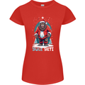 Yule Yeti Funny Christmas Bigfoot Sasquatch Xmas Womens Petite Cut T-Shirt Red