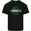 Zander Pikeperch Fish Fishing Fisherman Mens Cotton T-Shirt Tee Top Black