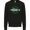 Zander Pikeperch Fish Fishing Fisherman Mens Sweatshirt Jumper Black