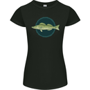 Zander Pikeperch Fish Fishing Fisherman Womens Petite Cut T-Shirt Black