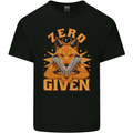 Zero Fox Given Funny Offensive F#cks Mens Cotton T-Shirt Tee Top Black