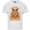 Zero Fox Given Funny Offensive F#cks Mens Cotton T-Shirt Tee Top White
