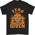 Zero Fox Given Funny Offensive F#cks Mens T-Shirt 100% Cotton Black